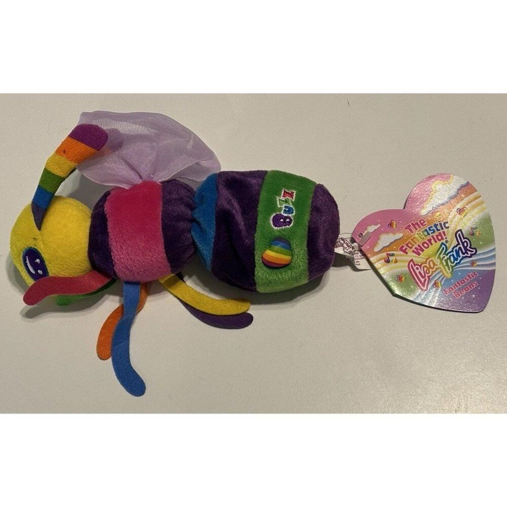 Lisa Frank Buzz Bee Fantastic Beans Plush 8"  With Tag